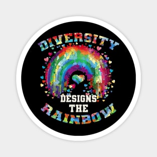 Diversity Designs The Rainbow Autism Awareness Magnet